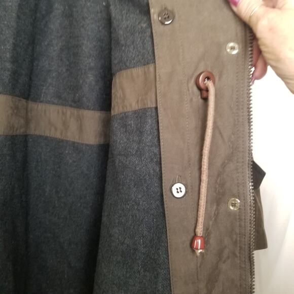 Gallo Women's Taupe Hooded Full Zip Trench Coat with Removable Lining Size 8 - Picture 10 of 16